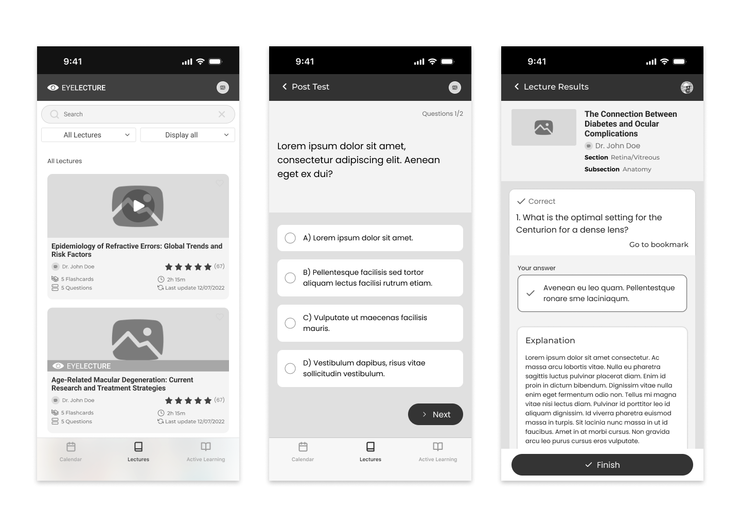 Eyelecture App — design 2