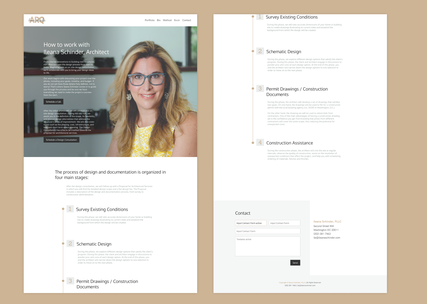 Ileana Schinder / Website Redesign — design 2