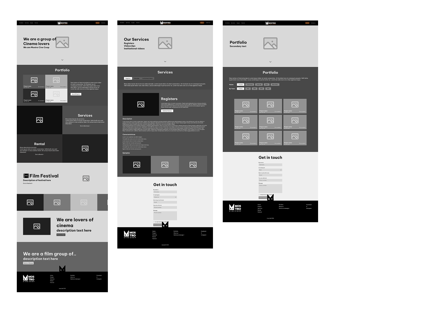 Mostro Website — design 2