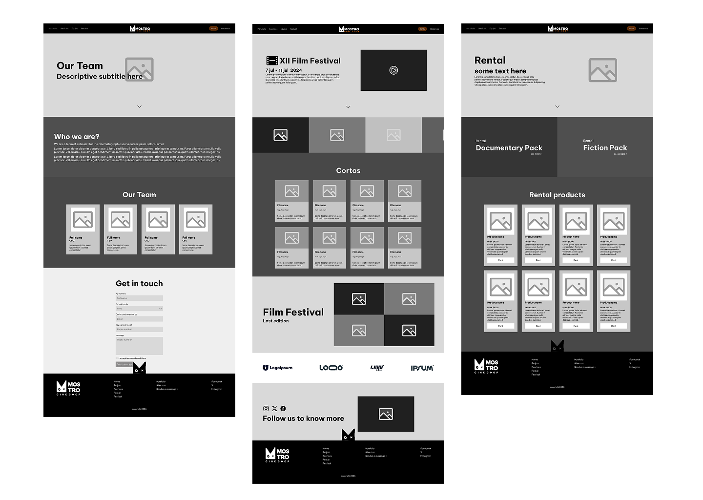 Mostro Website — design 3