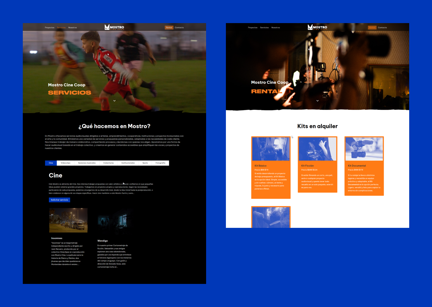 Mostro Website — design 5